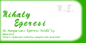 mihaly egeresi business card